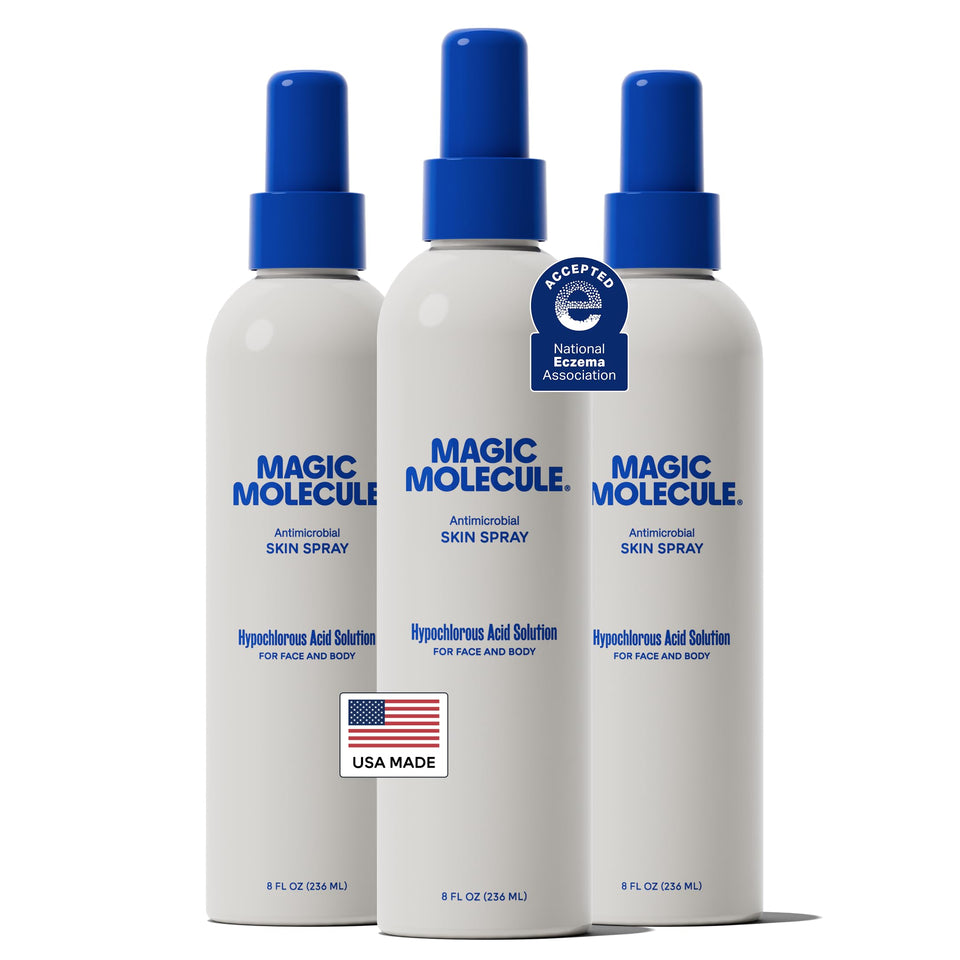 Magic Molecule front packaging showing bottle and label with calming benefit