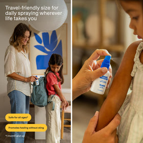 Magic Molecule bottle in hand showing 8 oz scale and travel-ready benefit