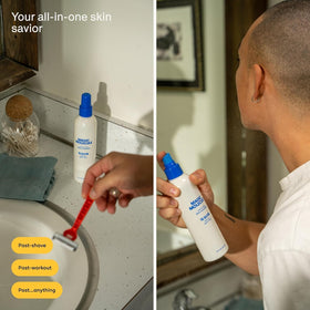 Light mist texture on skin by Magic Molecule illustrating non-greasy finish