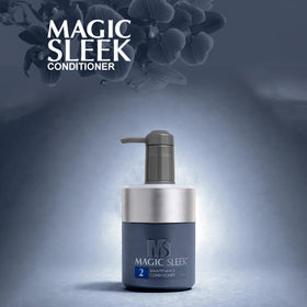 MagicSleek before and after hair showing improved shine and frizz control