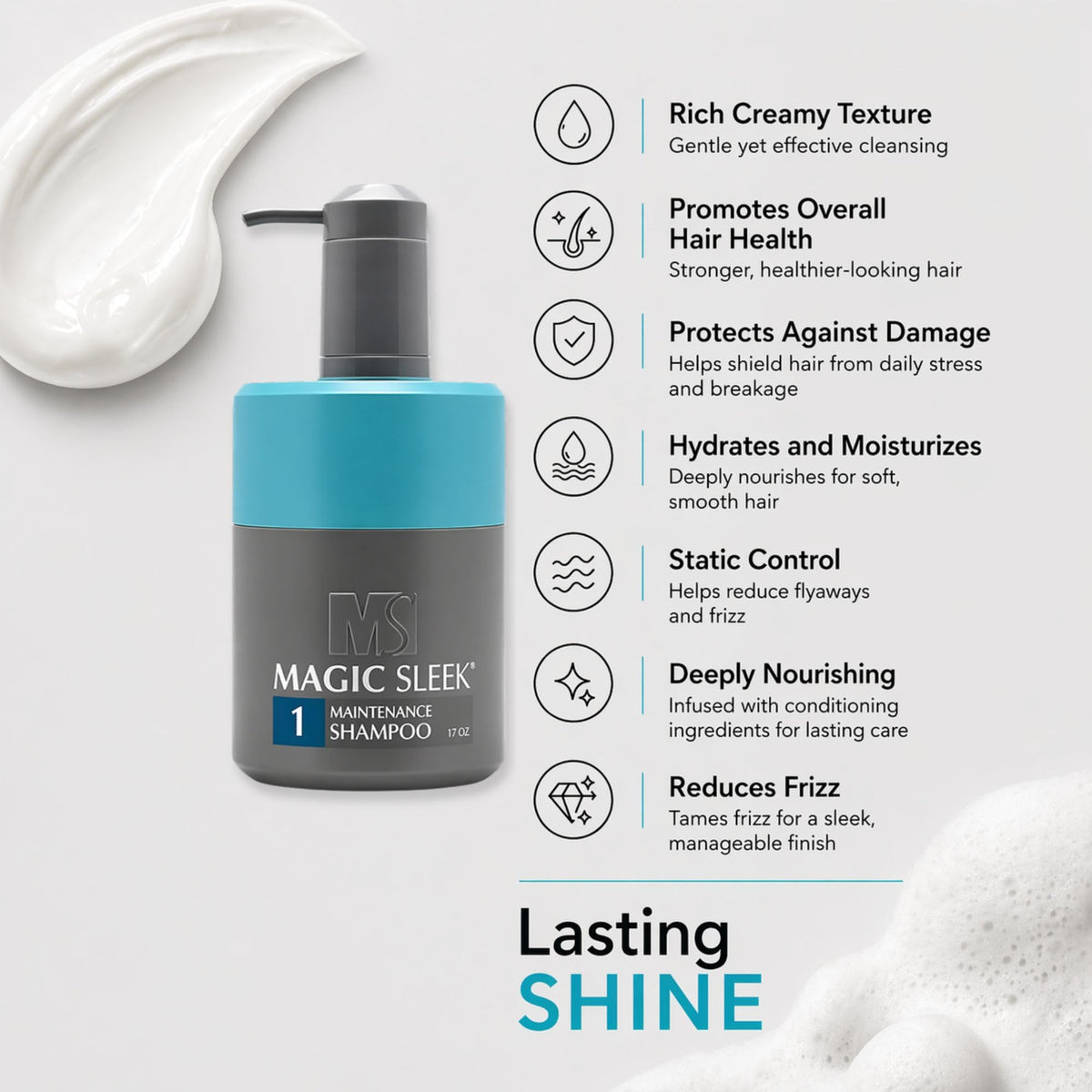 MagicSleek bottle in shower lifestyle scene for daily routine use
