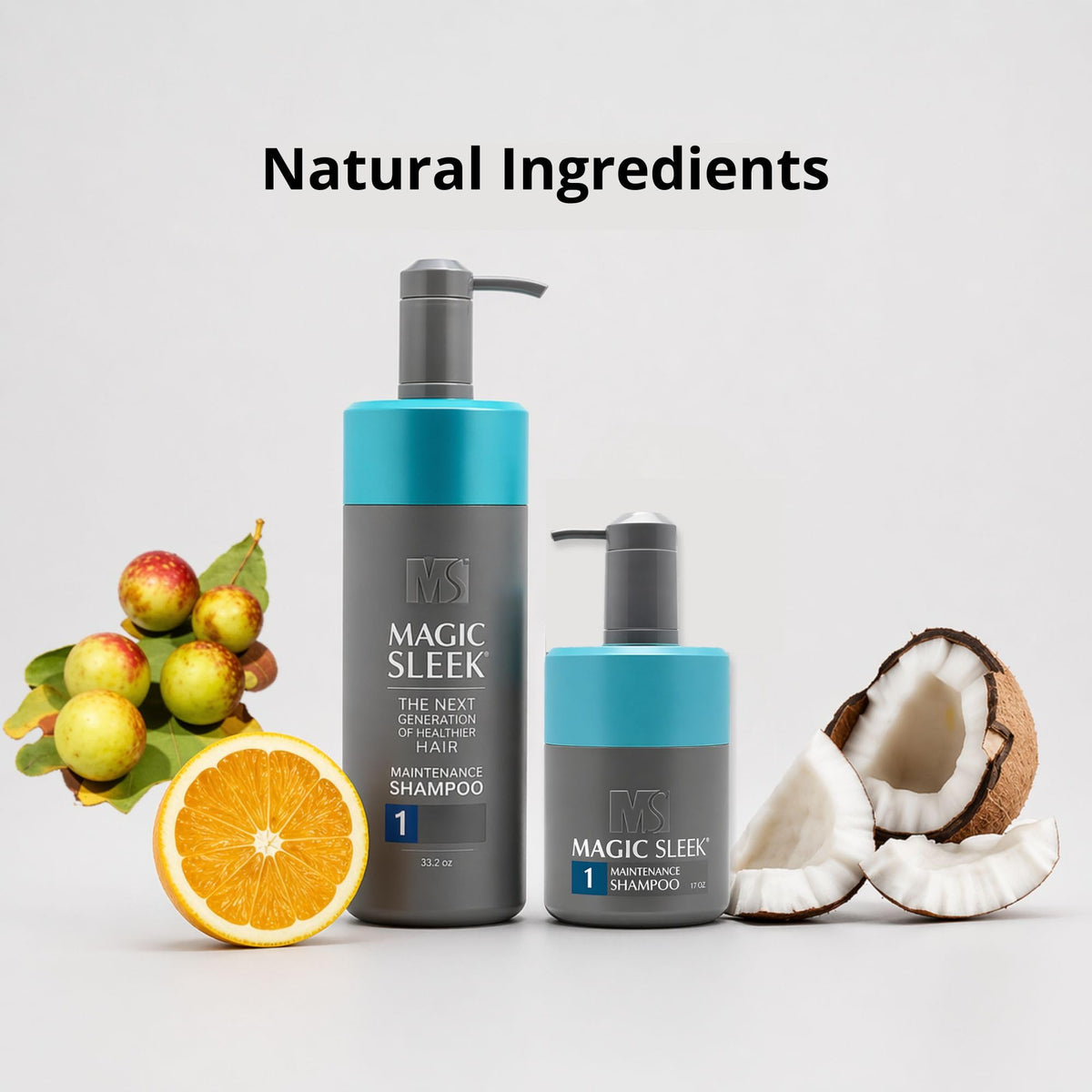 MagicSleek label close-up highlighting sulfate- and paraben-free benefits