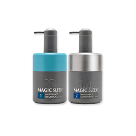 MagicSleek product staged on a bathroom shelf for salon-quality look