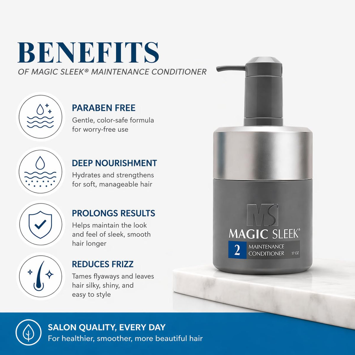 MagicSleek creamy conditioner texture close-up for smooth application