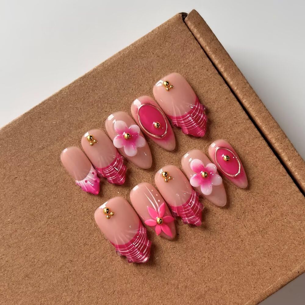 MAGLFELL close-up of 3D floral gel detail enhancing textured visual impact