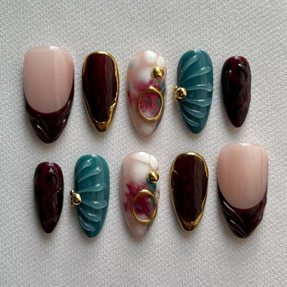 MAGLFELL front packaging showing 10-piece almond nails and quick kit benefit