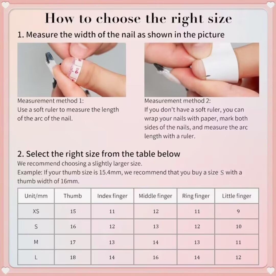 MAGLFELL nails worn on hands in spring outfit, stylish ready-to-wear manicure