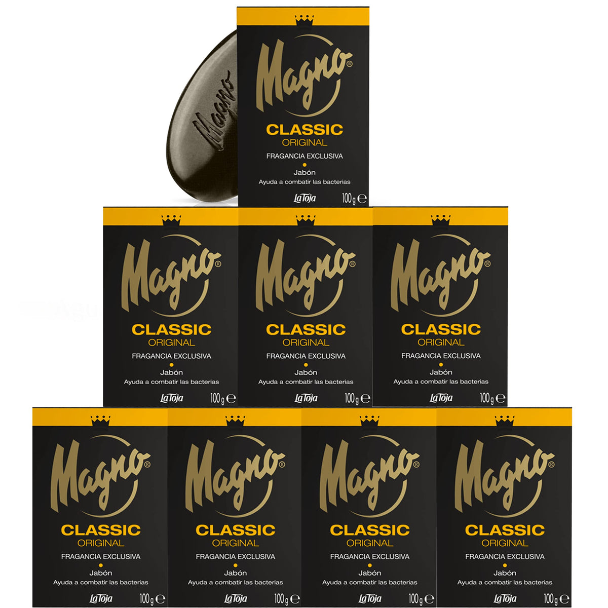 Magno Classic Black front packaging showing eight bars and bold branding for reliable supply