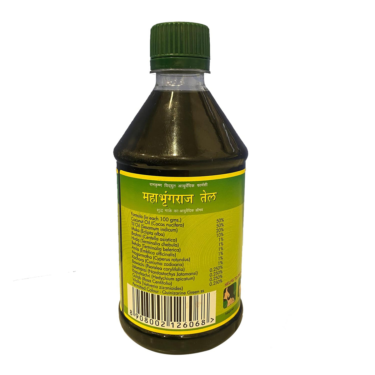 Mahabhringaraj Oil pouring texture close-up, highlights rich natural oil consistency for conditioning