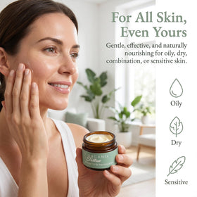 Maidlure jar on bathroom shelf in lifestyle setting suggesting daily ritual