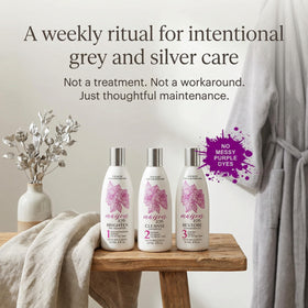 Maison 276 rinsed silver hair appearing clearer and more reflective