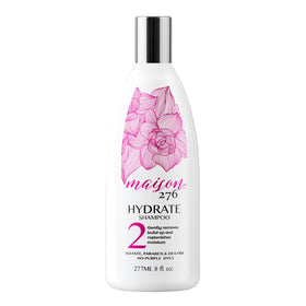 Maison 276 hydrate front packaging showing bottle and clear branding, conveys gentle hydration