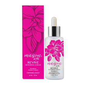 Maison 276 bottle front view showing sleek serum packaging and refined finish