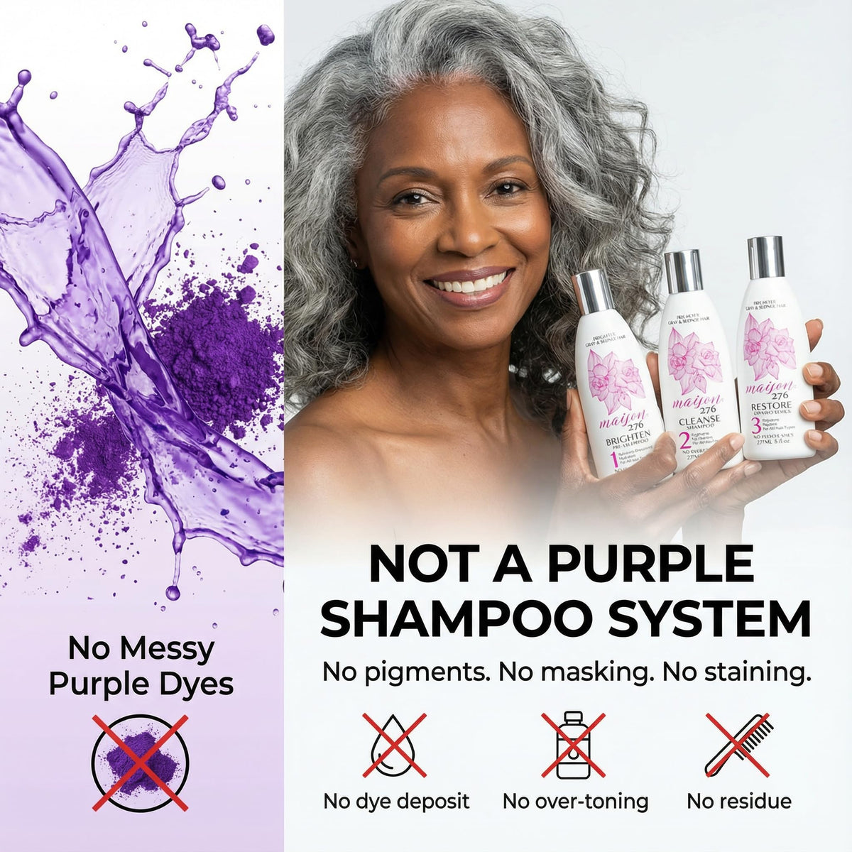 Maison 276 hydrate shampoo lather demonstrating gentle cleansing and moisture