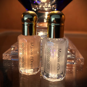 Maison d'Orient perfume oil applied on wrist demonstrating easy layering