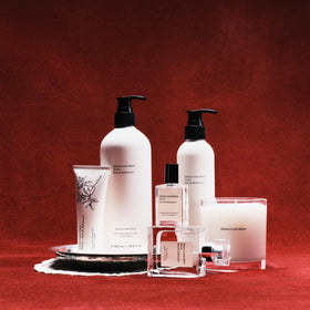 Maison Louis Marie refill beside sink showing elegant bathroom styling