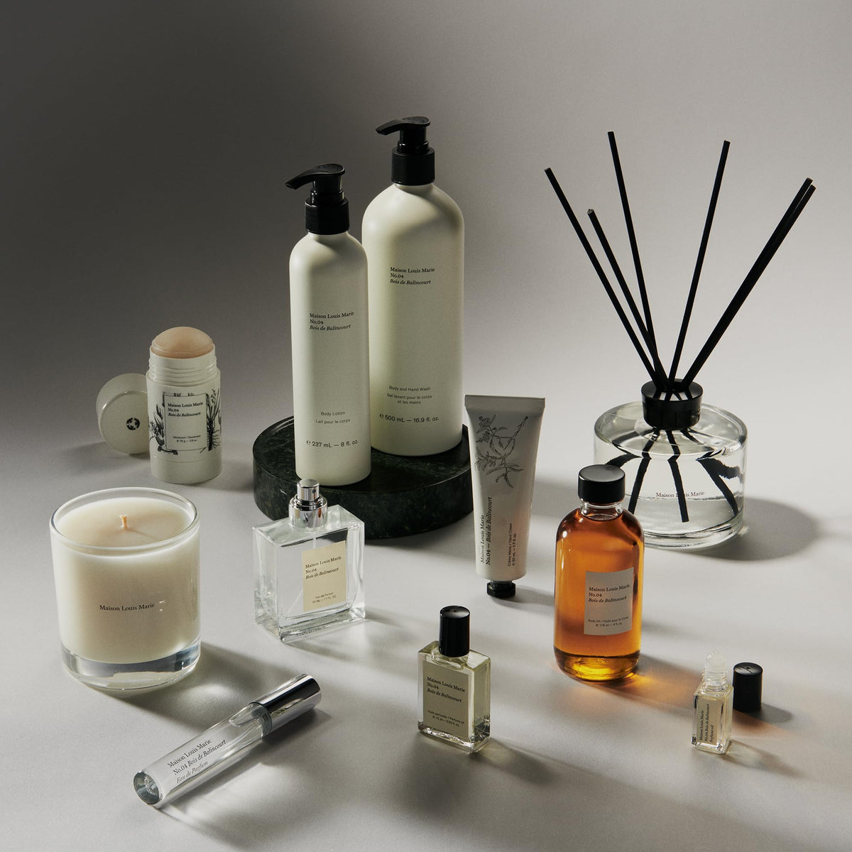 Maison Louis Marie wash in a styled bathroom setting showing everyday luxury benefit