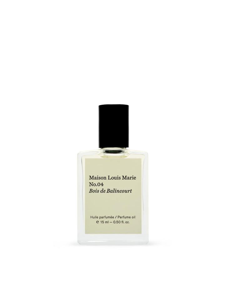 Maison Louis Marie front packaging showing compact roll-on bottle and branding benefits portability