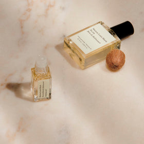 Maison Louis Marie label and notes text showing scent composition and clean-beauty reassurance
