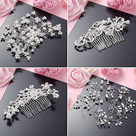 Maitys comb clip inserted into bride updo offering stable elegant hold