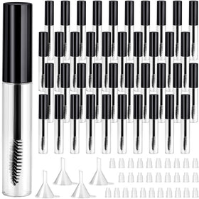 Maitys front view of 40 black mascara tubes showing compact storage benefit
