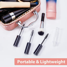 Maitys travel pouch with tubes showing organized on-the-go beauty convenience