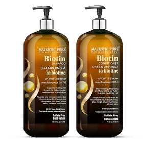 Majestic Pure bottle label closeup highlighting active ingredients
