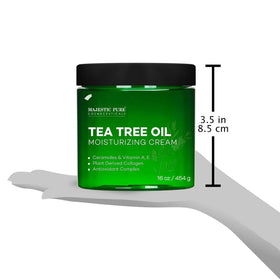 majestic pure with tea tree sprig illustrating botanical freshness