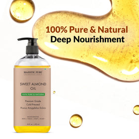 Majestic Pure hand applying oil to skin for immediate hydration benefit