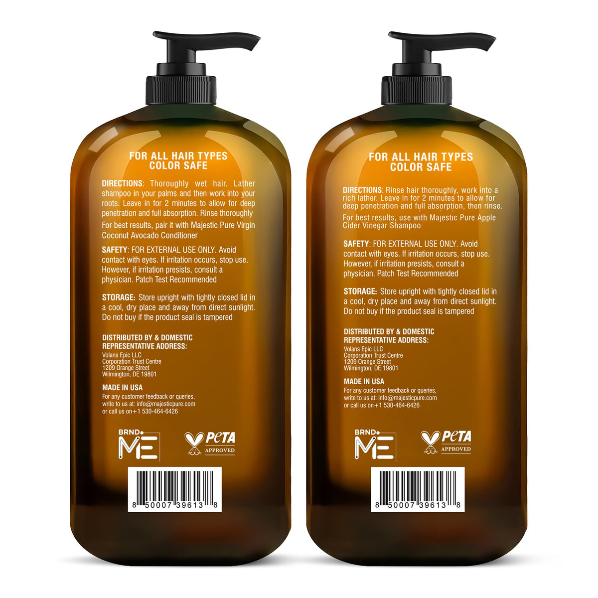 Majestic Pure arranged avocado coconut and apple cider vinegar showing nourishing ingredients