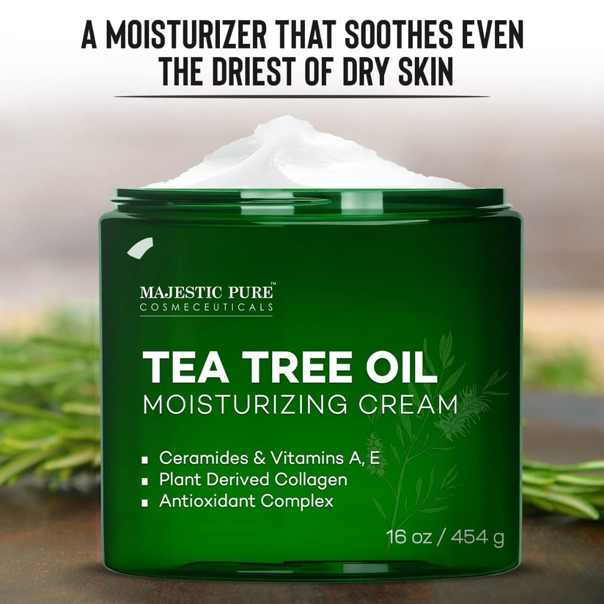 majestic pure product label close-up showing key ingredients list