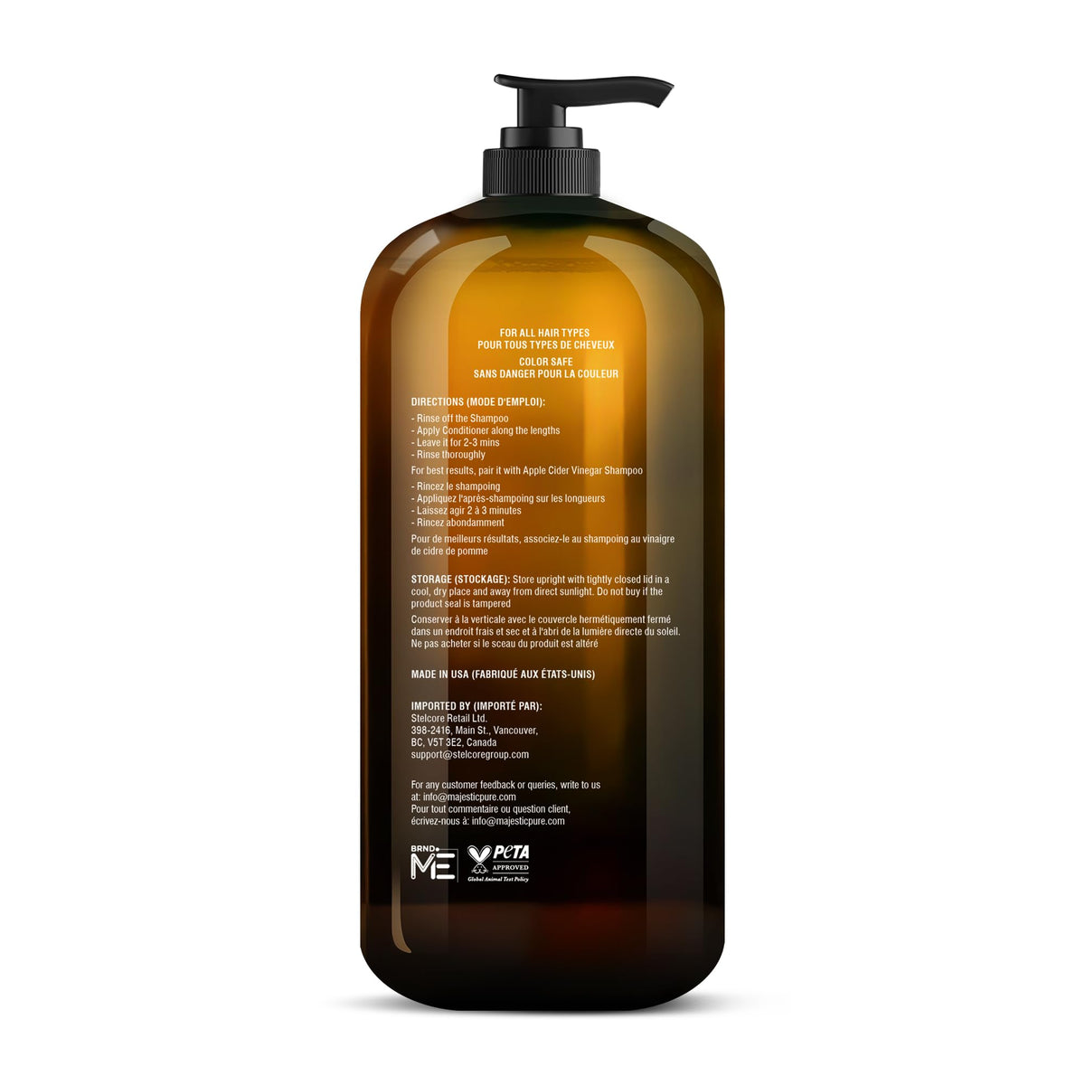 Majestic Pure ingredients label close-up showing natural extracts