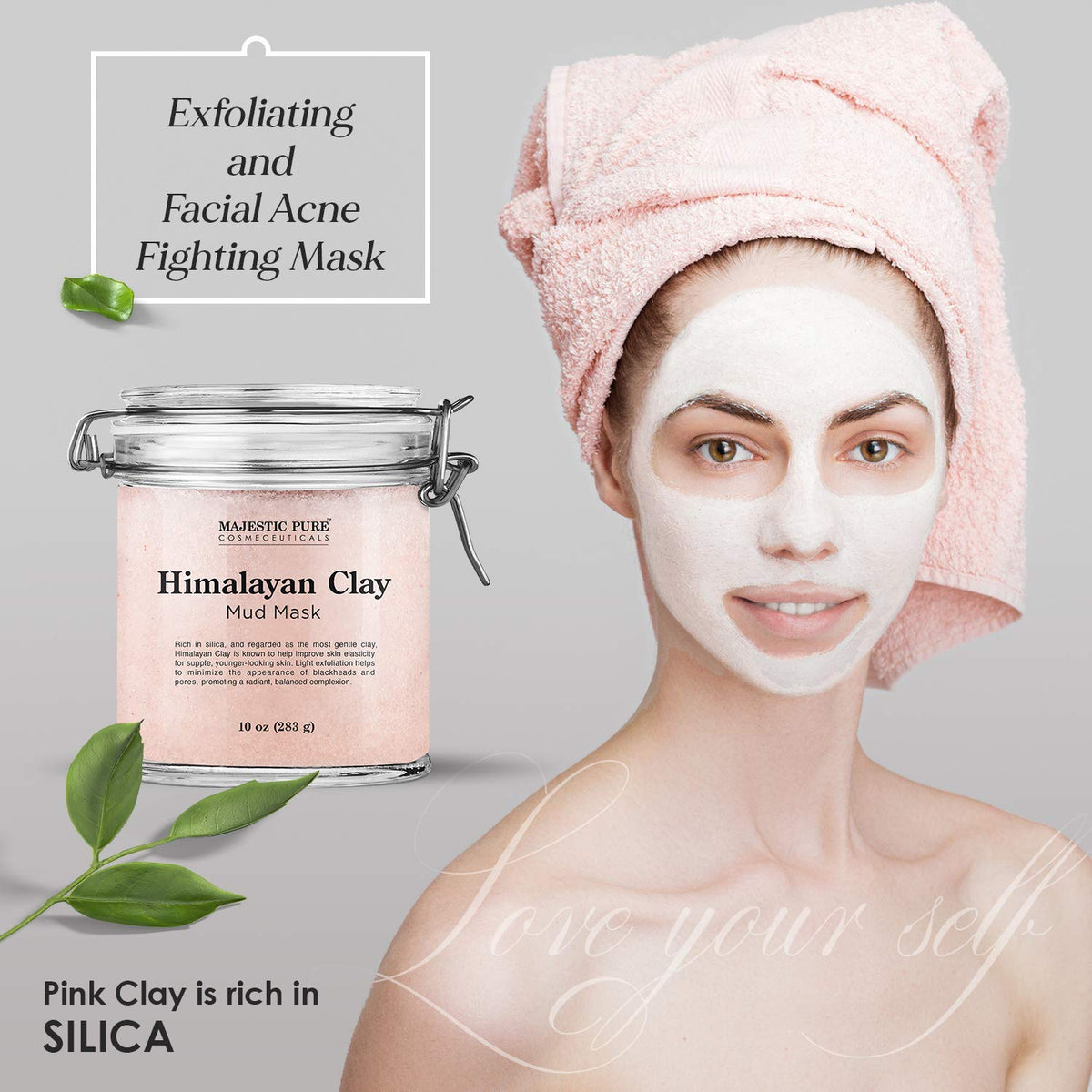 Majestic Pure open jar revealing creamy clay for easy application