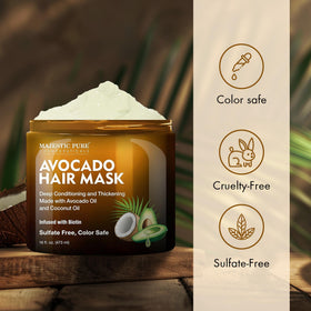 Majestic Pure packaging with cruelty-free and made in USA badges