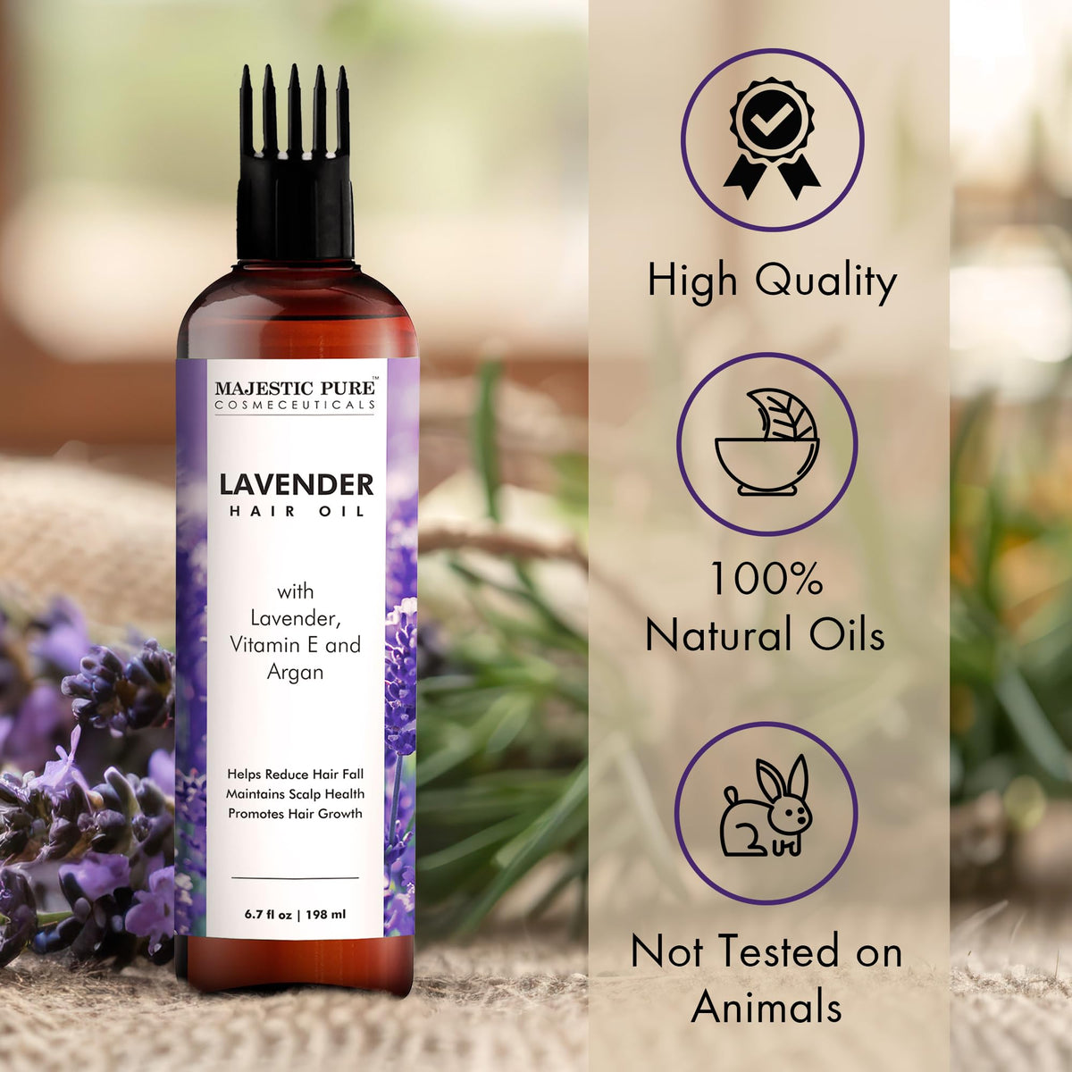 majestic pure scalp massage application demonstrating soothing benefit