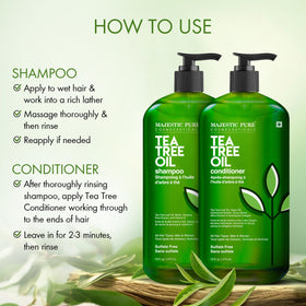 Majestic Pure shampoo pouring on hand showing easy application