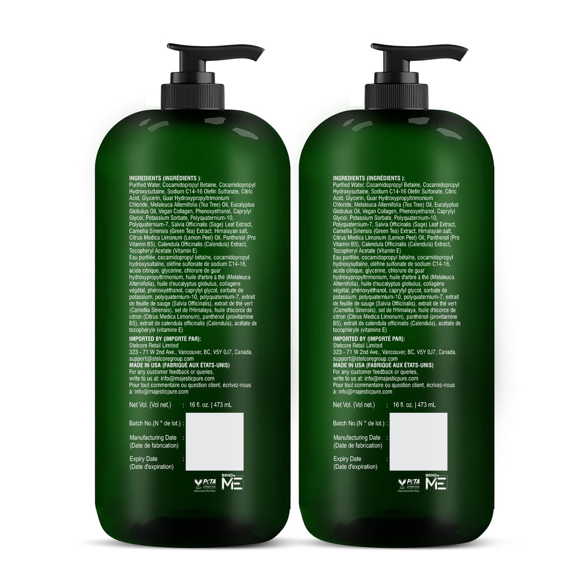 Majestic Pure being applied to wet skin for soothing moisture