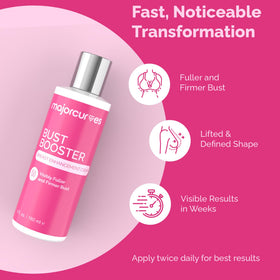 Major Curves ingredients label close-up highlighting natural botanical actives