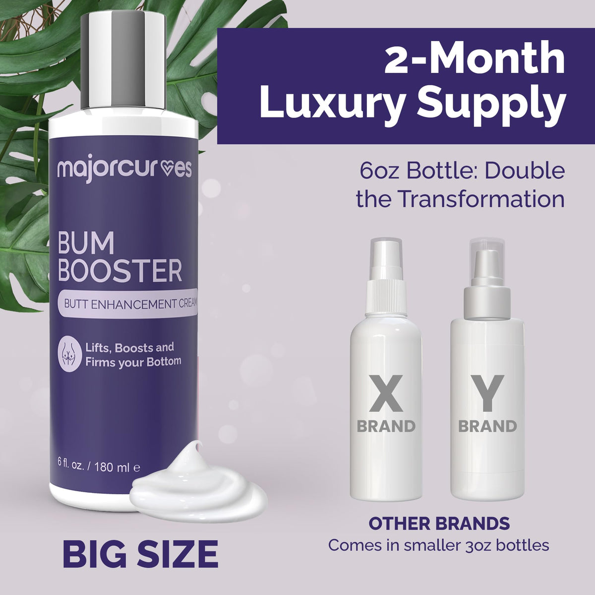 Major Curves lifestyle bathroom routine on counter, conveys simple morning usage