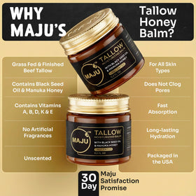 MAJU honey pot and jar demonstrating Manuka honey soothing benefit