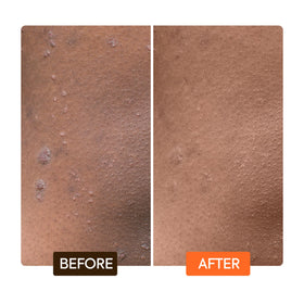 MAKARI applying body milk on leg to demonstrate targeted tone-enhancing use