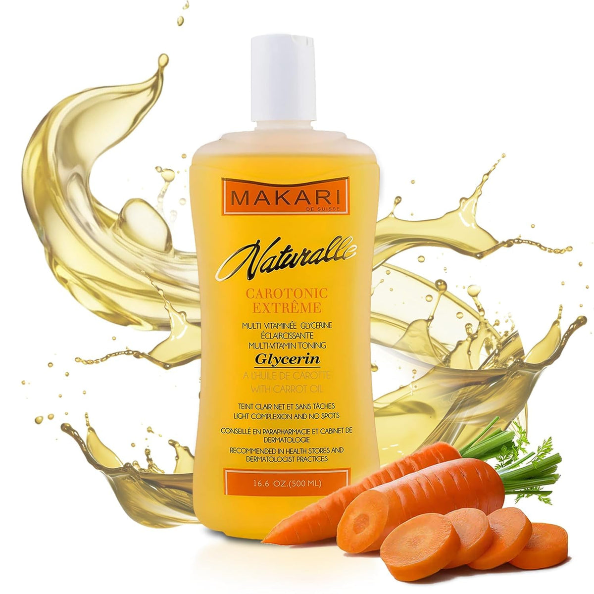 MAKARI front packaging showing product and benefit for hydrated skin
