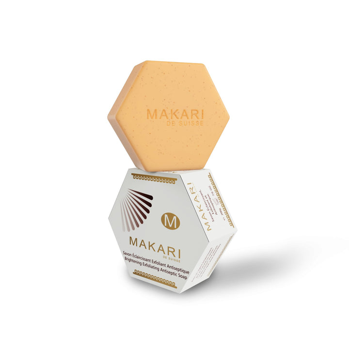 MAKARI front packaging showing 7 oz bar for brightening benefits