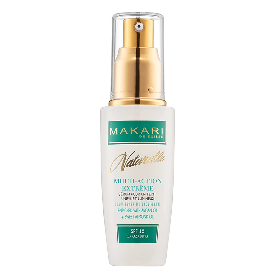 MAKARI front packaging showing 1.7 oz bottle and benefits