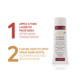 Makari cream being applied on hand demonstrating quick absorption