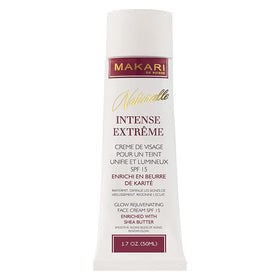 Makari jar front view showing product packaging and brightening benefit