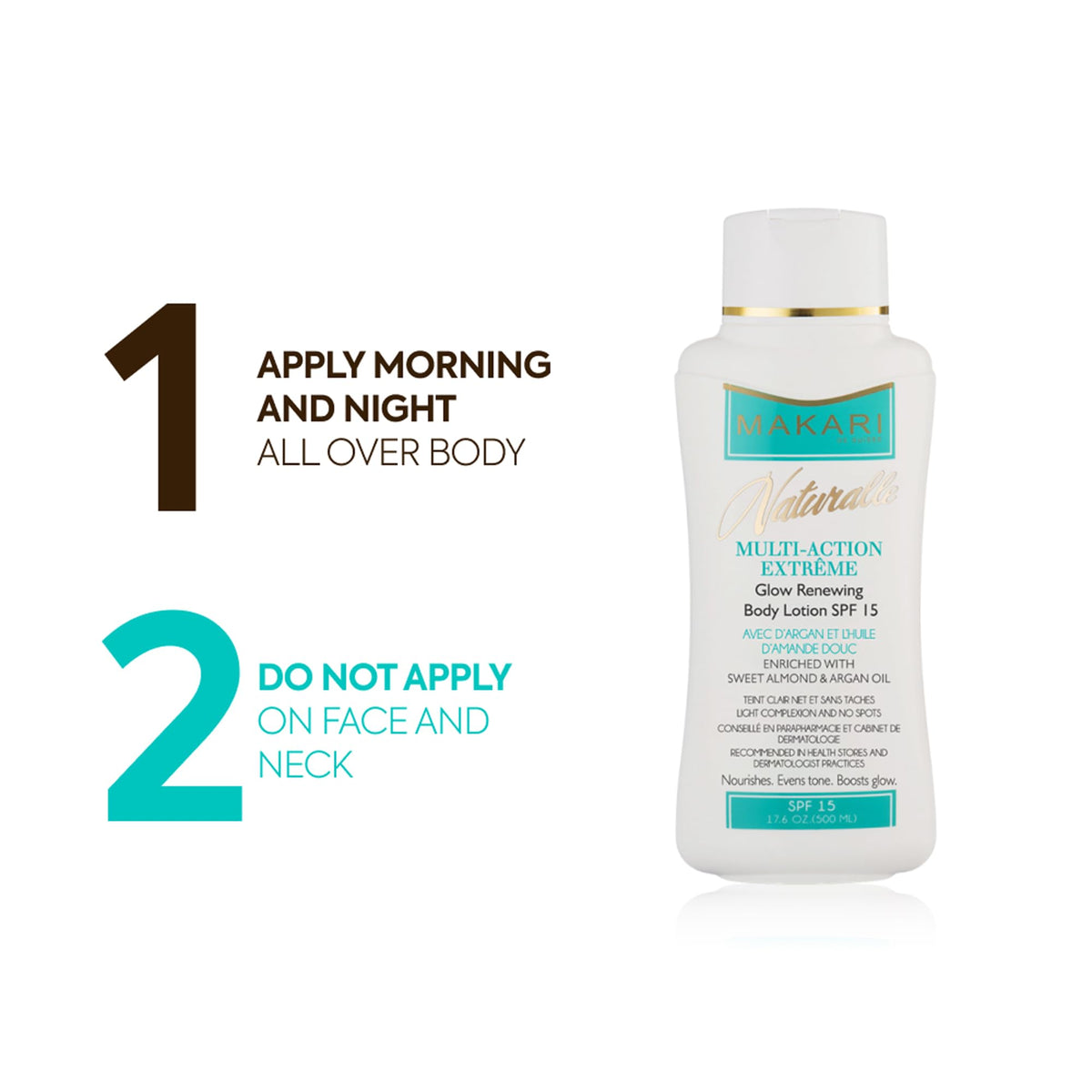 MAKARI applying lotion to arm showing immediate softening effect
