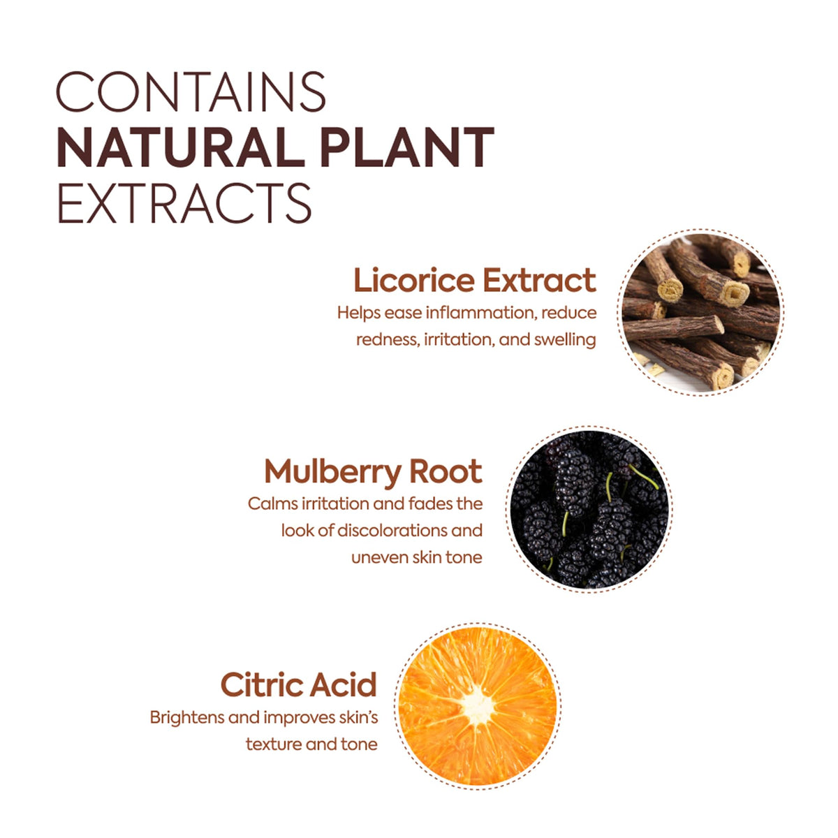 Makari ingredient label highlighting Organiclarine and brightening benefit