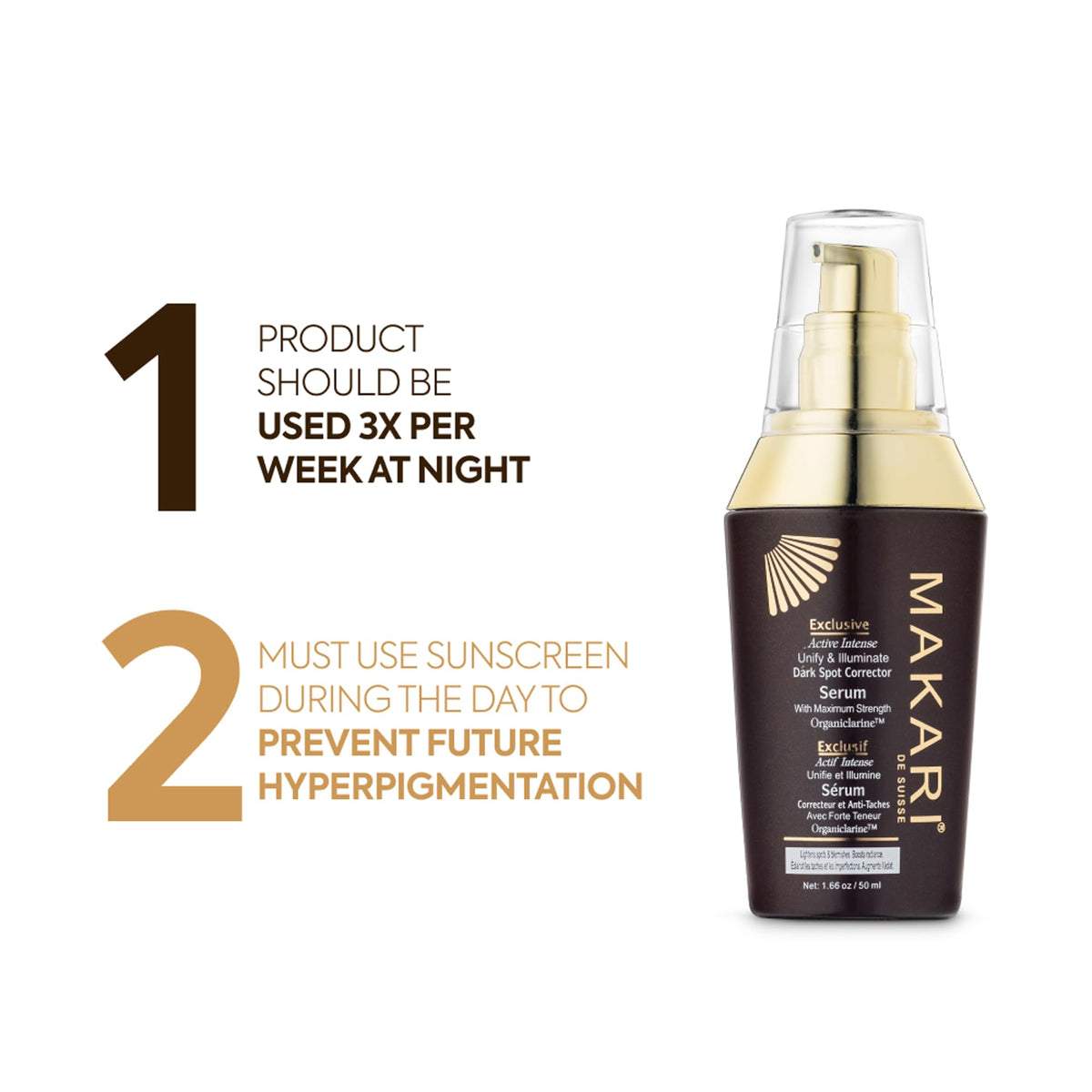 Makari serum mixed into lotion demonstrating customizable coverage
