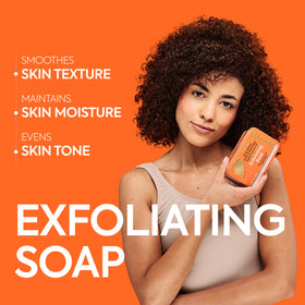 MAKARI soap bar side profile displaying thickness and smooth edges for easy grip